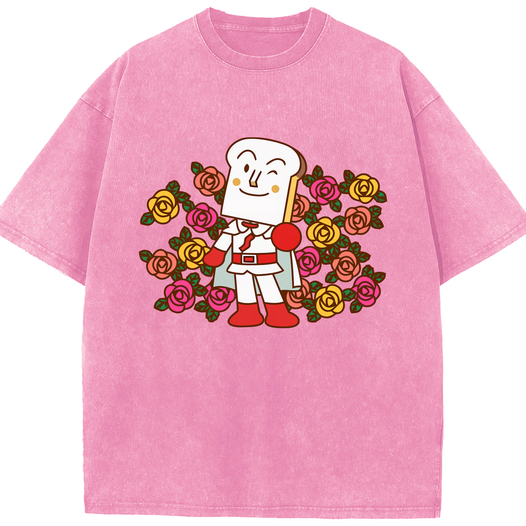 （画像用） アンパンマン Anpanman 綿100% ヴィンテージ風 半袖Tシャツ（フロントプリント）